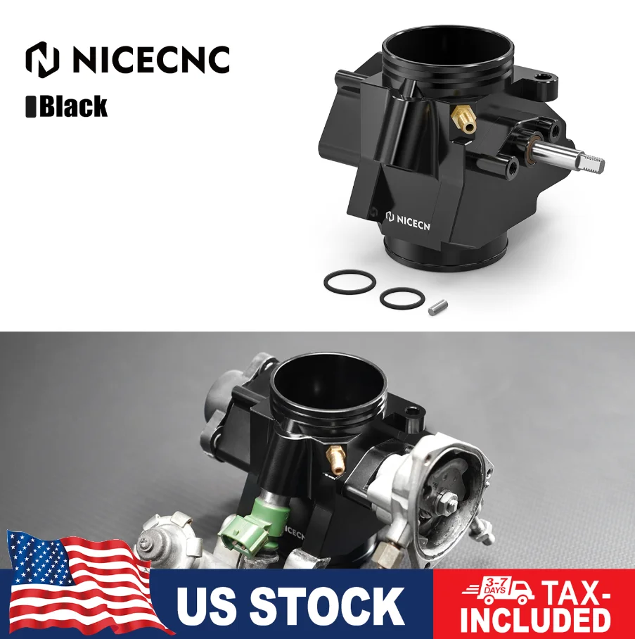 

NICECNC YFZ450R Комплект дроссельной заслонки для Yamaha YFZ450R 2009-2025 ATV YFZ 450R 6061-T6 алюминий 18P-13750-01-00 1TD-13750-02-00