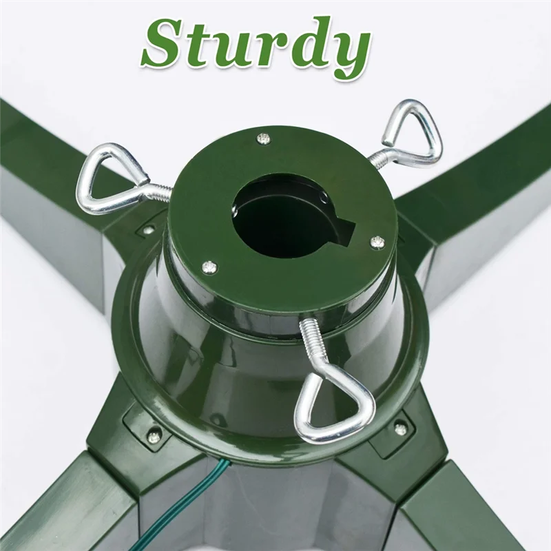 

A20F-Rotating Tree Stand Revolving Tree Holder Base For Artificials Christmas Trees Tree Stand For Christmas US Plug
