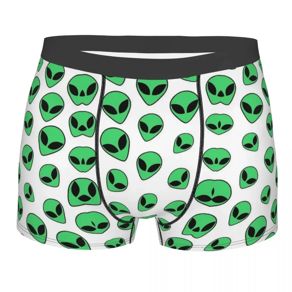 Men's Alien Pattern Underwear Funny Boxer Briefs Shorts Panties Male Breathable Underpants Plus Size