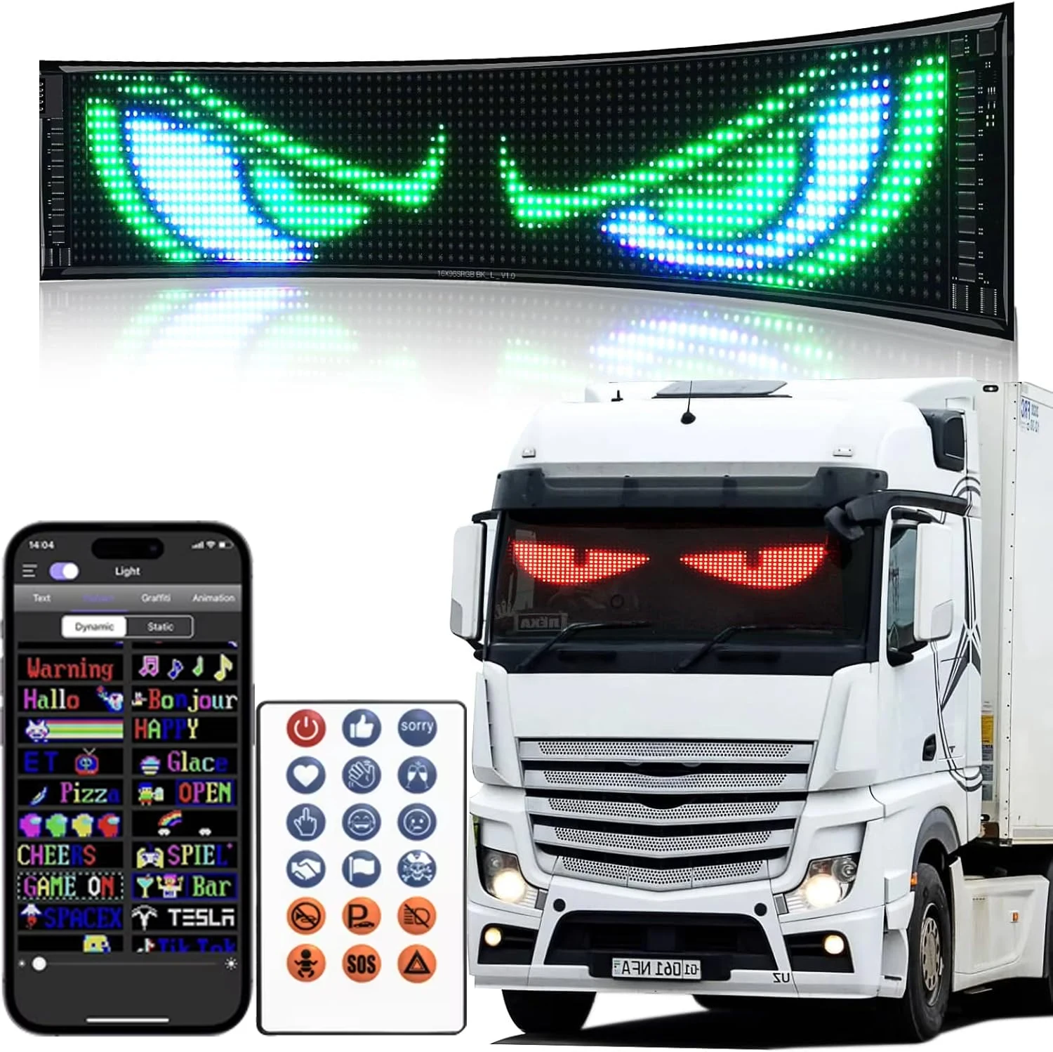 

Devil'S Eye LED Car Light USB Powered Decorative Atmosphere Lights Bright & Steady For Car SUV And Truck Cool Expression Display