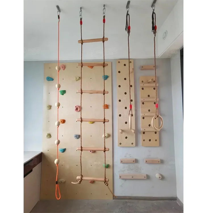 

Custom Climbing Wall for Kids Wooden Frame for Toddlers Play