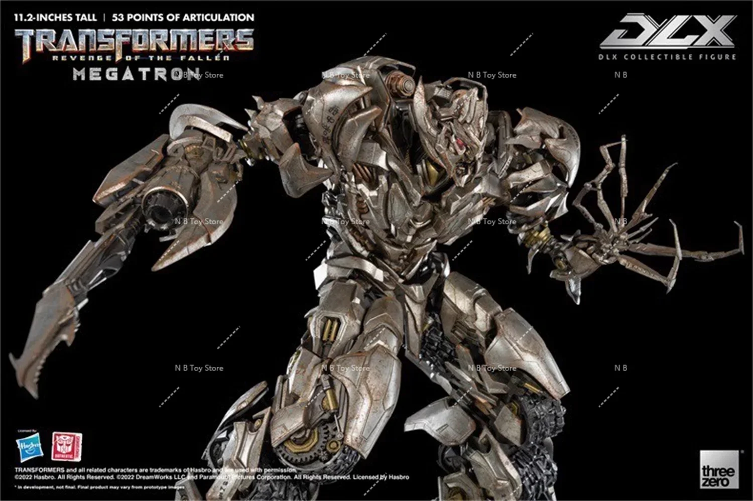 Original ThreeZero 3A G1 MDLX Transformation MG ถัง Megatank DLX 53 จุดข้อต่อคุณภาพสูง Action Figure พร้อมกล่อง