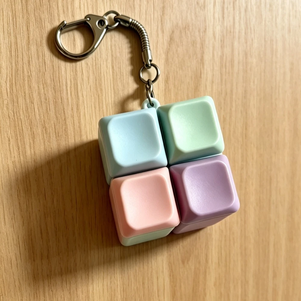 Tastatur-Schlüsselanhänger Fidget Toy Stressabbau Mechanischer Tastenkappen-Klicker Schlüsselring Tragbarer Angstlöser Geschenk für Freundin – Detail 4