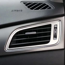 ABS Chrome For Hyundai Sonata 2015 2016 2017 car styling auto accessories Car Air Condition outlet Vent frame Cover Trim