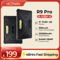 HOTWAV R9 Pro Rugged Tablet Android14 10.95 FHD+20080Mah Battery 20W Charge tablets 16MP+64MP Camera 6+256GB Camping light ipad