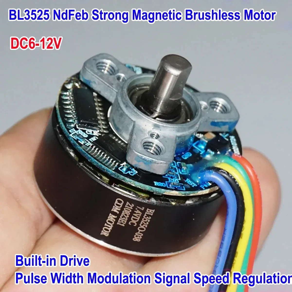 Micro BL3525 Brushless Motor with Drive Board DC 6V 7.4V 9V 12V 3200RPM 45W Low Noise Large Torque Support PWM Speed Control