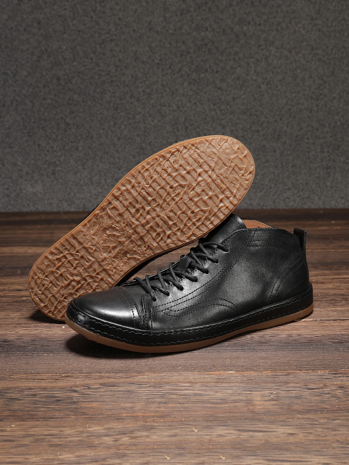 

Мужские ботинки в стиле ретро, высокие кожаные ботинки на шнуровке, осенне-зимние или универсальные повседневные ботинки для молодежи и среднего возраста