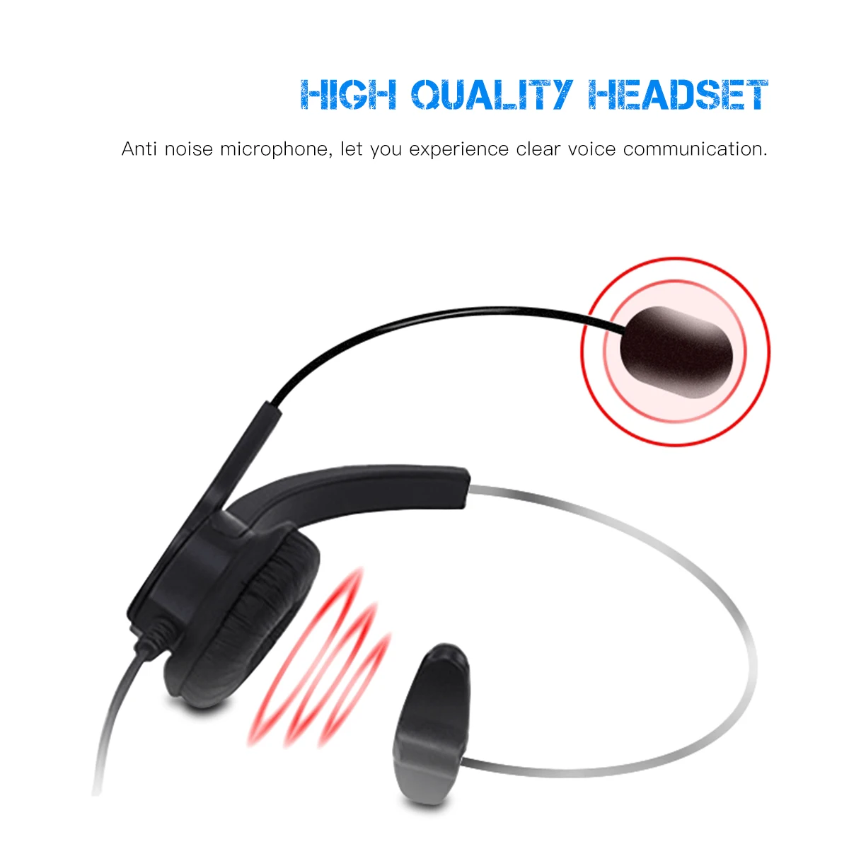 Call Center Telephone Dialpad Corded Telephone with Noise Cancelling Monaural Headset Clear Voice Quality Caller ID Redial