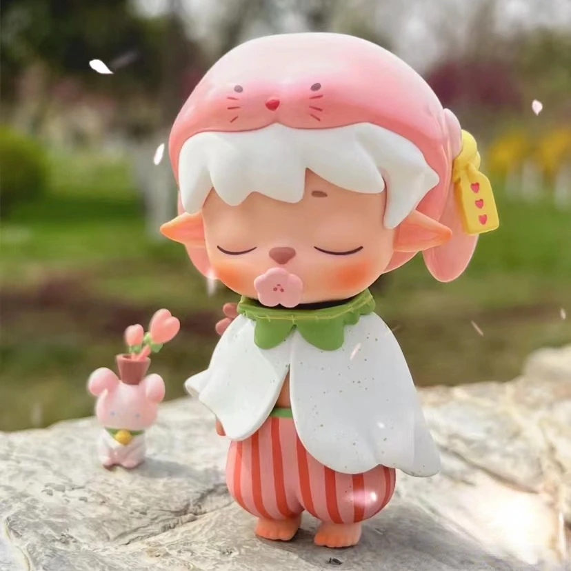 

MIMI Peach Blossom Cherry Sakura Surprise Box Kawaii Action Figure Toy Forest Elf Fairy Tale Ornament Decoration for Apartment