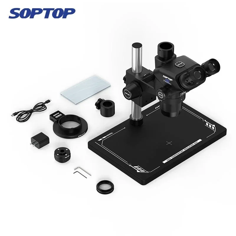 SOPTOP 81 ProMax Trinocular Microscope for Phone Motherboard Repair Soldering Phone PCB Electronic Repair Tools Kit