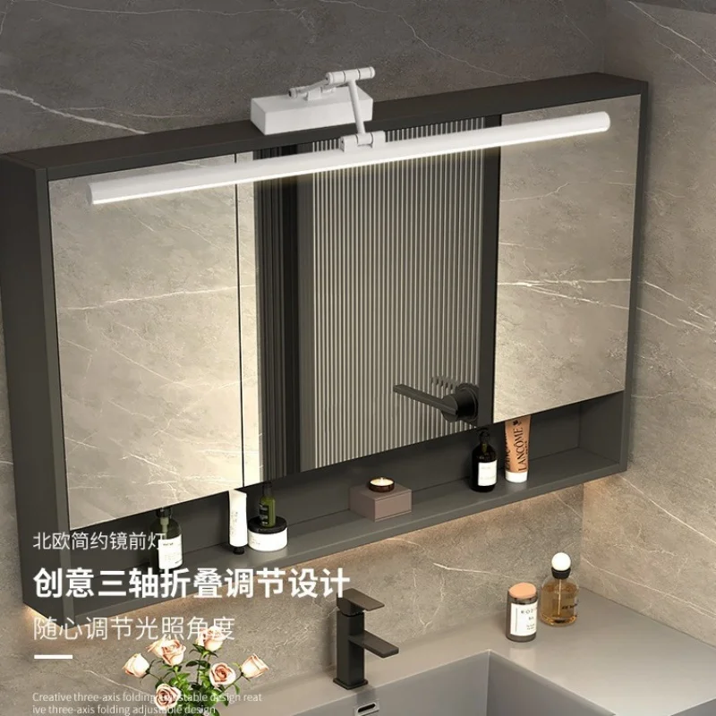 Mirror Front Light LED Bathroom Cabinet Dressing Table Mirror Light Foldable Telescopic Mirror Cabinet Dedicated Light