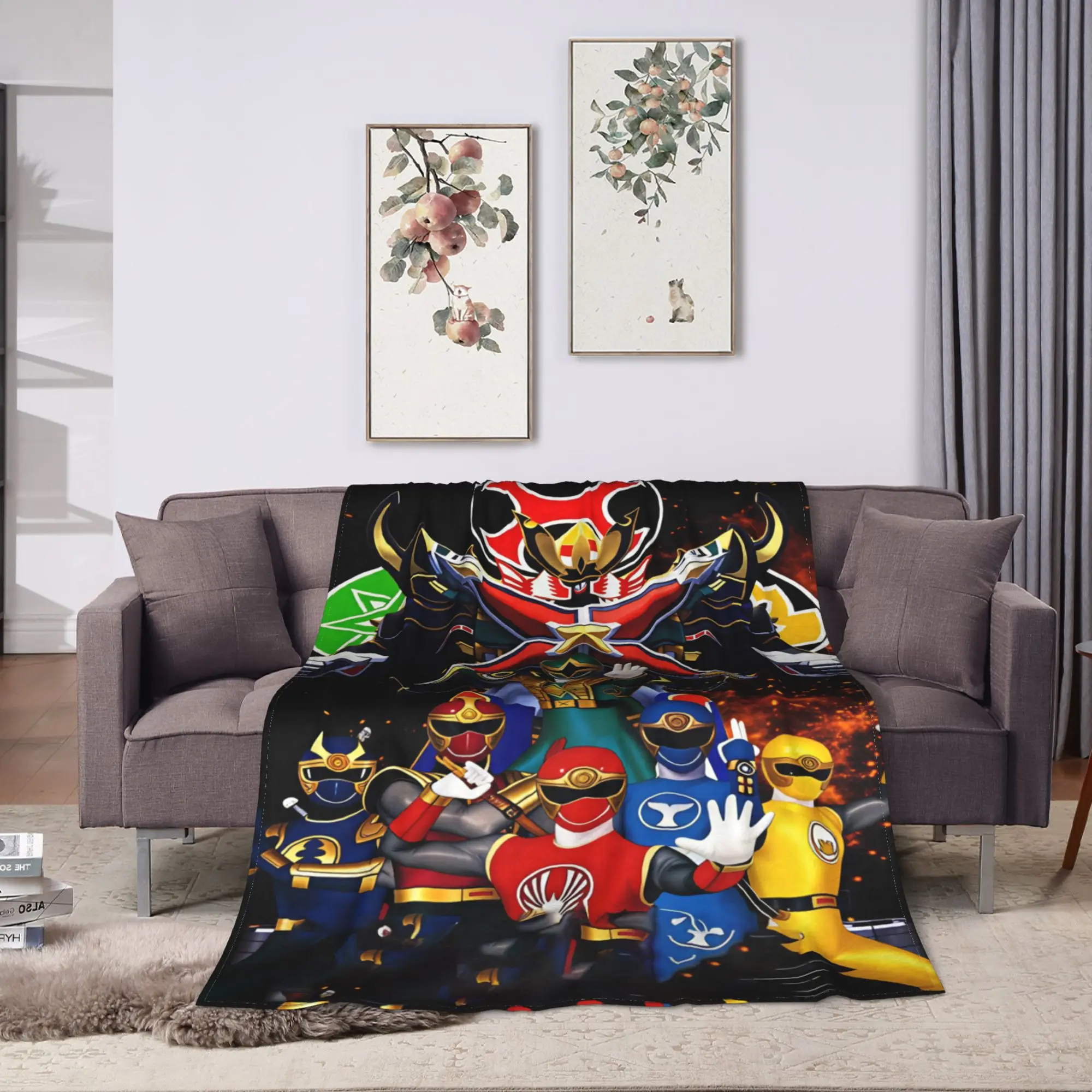 Super Sentai Blanket  Warm Soft Comfortable Plush Bedding Throws For Home Decor Travel Office Flannel Bedspread Bed Cover
