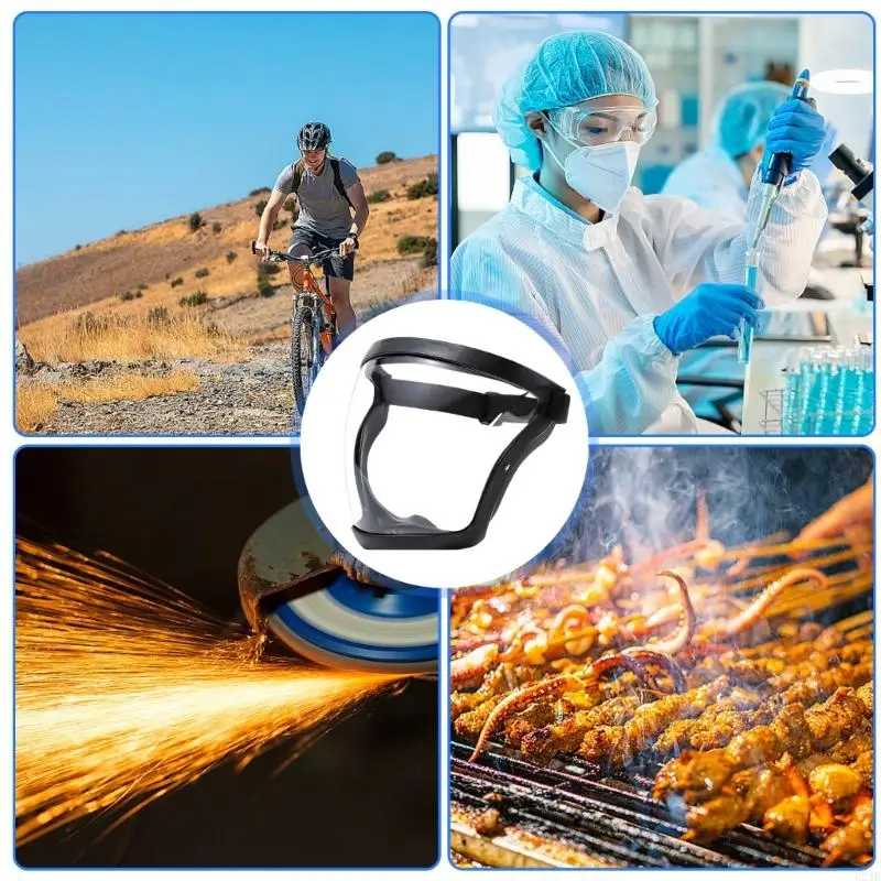 E21B Protective Full Face Shield for Eye Nose Mouth Reusable Work Full Face Shield