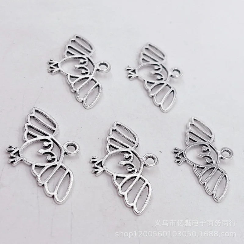 Factory Direct Sales 100Pieces DIY Ornament Zinc Owl Pendant Hollow Bird Clothing Earrings Bag Pendant