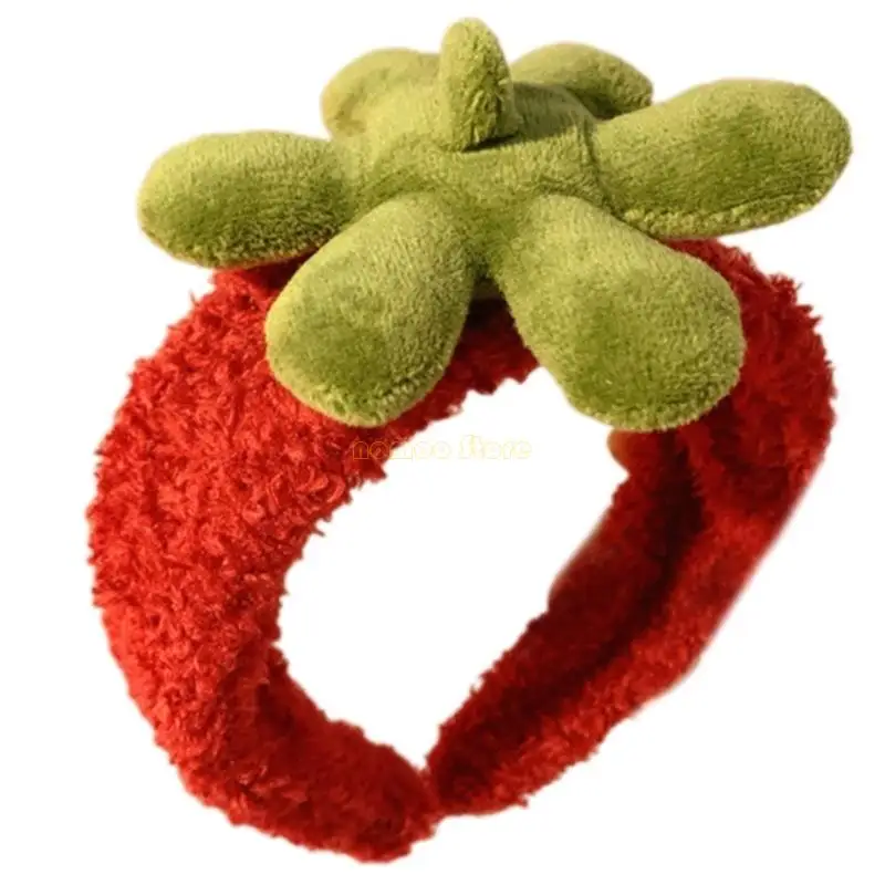 

31BF Halloween Tomato Headpiece for Party Proms Birthday Hairbands Stage Headwear