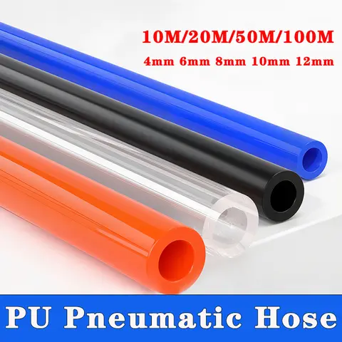 10M 8mm 6mm 4mm 10mm 12mm 14mm 16mm 공압 공기 튜브 파이프 PU 플라스틱 압축기 OD 8x5mm 12x8 10x6.5mm 6x4 호스 파이프