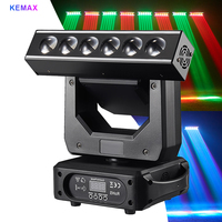 KEMAX 6X20W DJ Lights DMX512 LED Beam Moving Head Light RGBW Mobile Rotating Disco Party Stage Effect Light For Nightclub Event