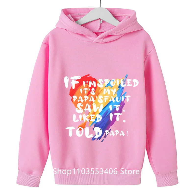 2024 New Spring & Autumn Kids cotton sweatshirt with stylish alphabet print for boys and girls - casual outdoor wear