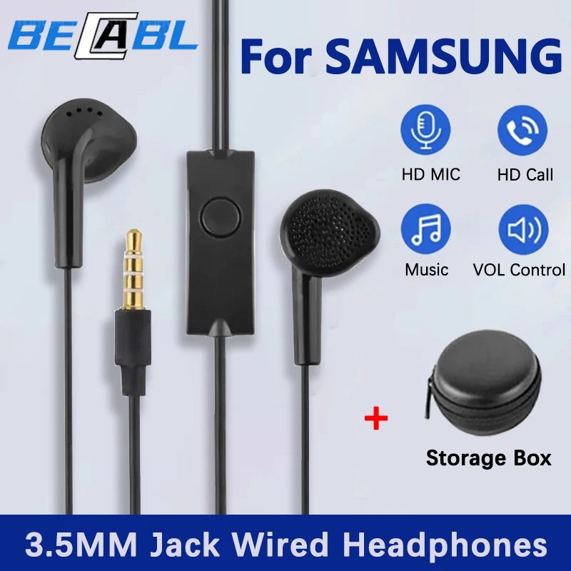 For Samsung Galaxy A15 A05s A51 A32 A50 A52 A23 A71 A03 A21s S10 Tab A9 Plus EHS61 3.5mm Wired Headphones In-Ear Earbud Earphone