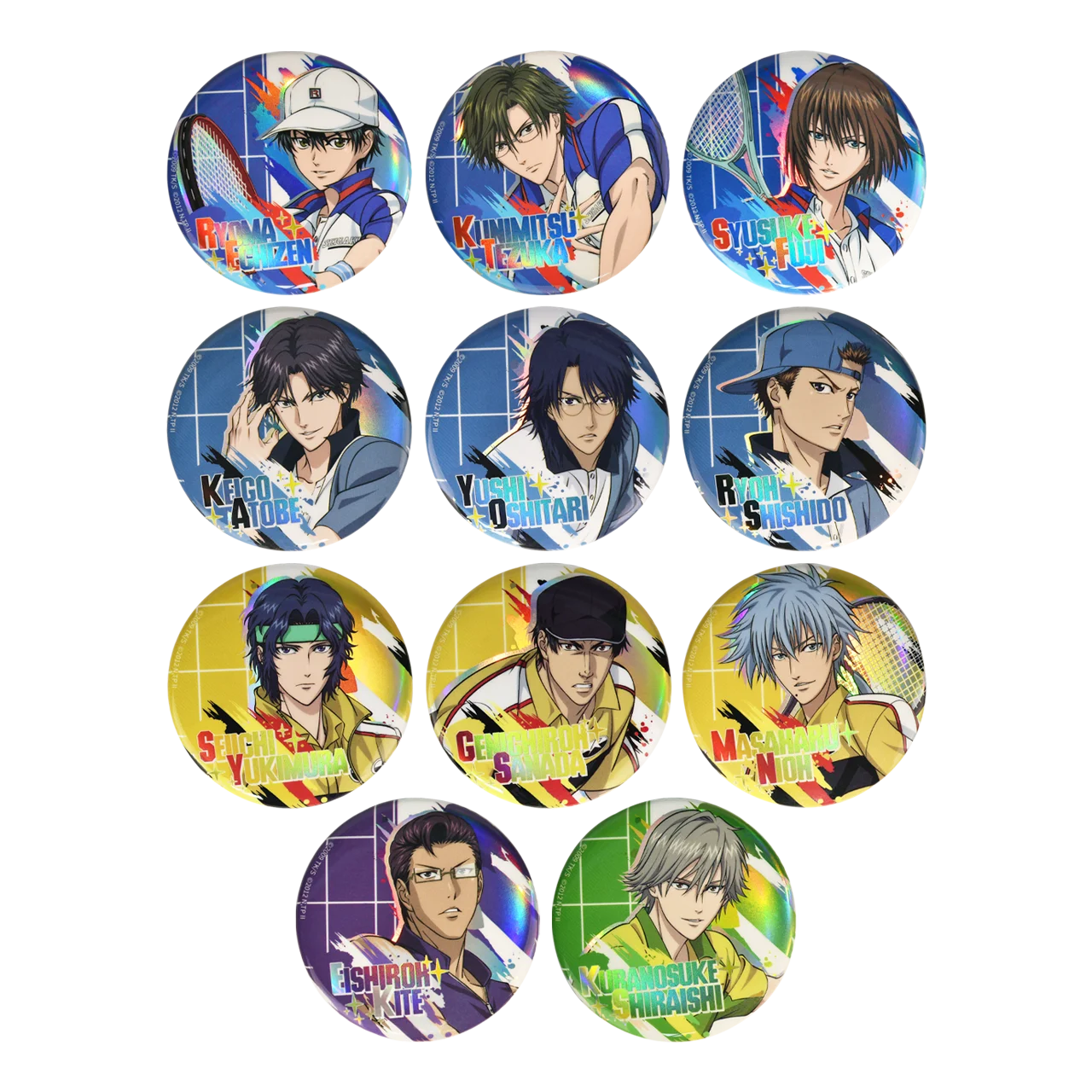 

58mm Anime New prince of tennis Ryoma Echizen Fuji Syusuke Oishi Syuichirou Cosplay COSTUME Badge Pin SPTE Tinplate Brooch﻿ Prop