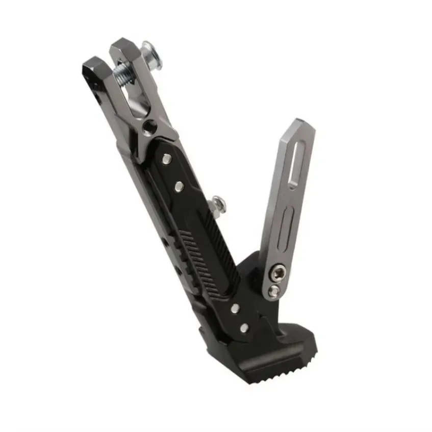 1` Universal Aluminum Height Adjustable Kickstand Foot Side Stand for Motorcycle moto equipement