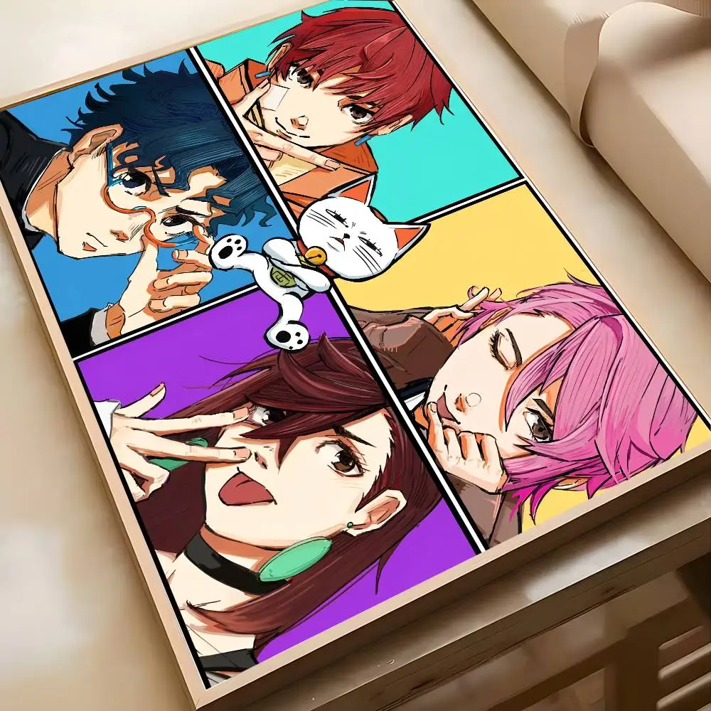 ملصق Anime D-Dandadan Ken ملصق فني عالي الوضوح ذاتي اللصق مقاوم للماء لتزيين المنزل