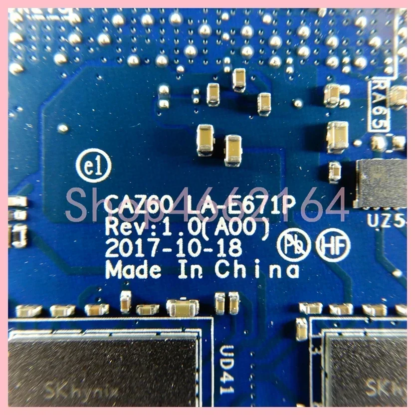LA-E671P With i5-8250U i7-8550U CPU 4GB/8GB-RAM Notebook Mainboard For Dell XPS 13 9370 Laptop Motherboard 100% Tested Working