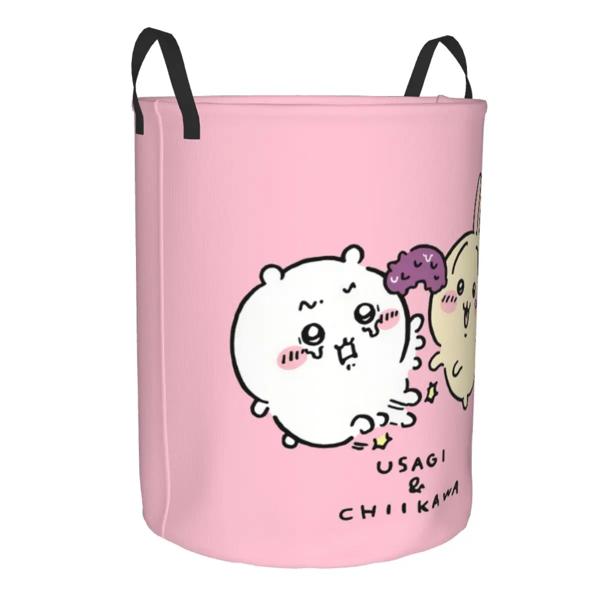 Custom Cute Cartoon Chiikawa Anime Laundry Basket Collapsible Popular Manga Toy Clothes Hamper Storage Bin for Kids Nursery