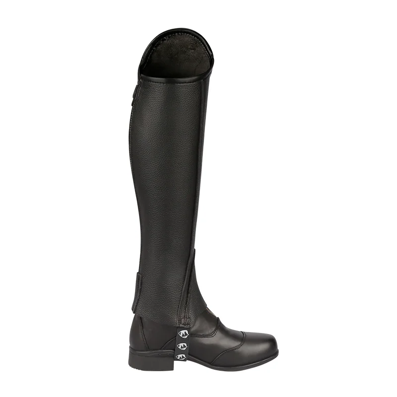 Cavpassion-Horse Leg Guard Equipment, Cow Leather, Lengthening Chaps for Horse Riding with Lined Micro-Fiber,