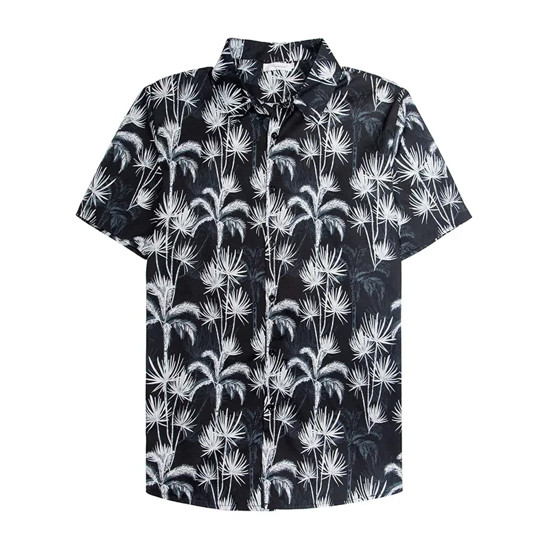 Sea Island Coconut Tree 3D Printed Men Shirt Man/Women Casual Fashion Short Sleeves Shirts Lapel Tops Oversized Unisex Clothing