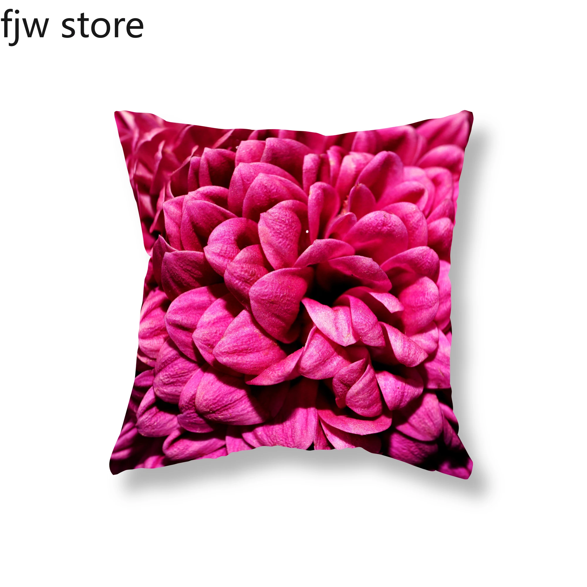 Flower Pillow Cover Rose Chrysanthemum Print Throw   For Sofa Bedroom Room Bedside Cushion  Home Decor 45x45cm