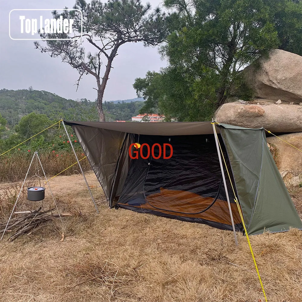 Bushcraft Tent Baker Style Outdoor Camping Multifunction Bushcraft Shelter Woodland Tent Backwoods Hot Tents for 2 Persons