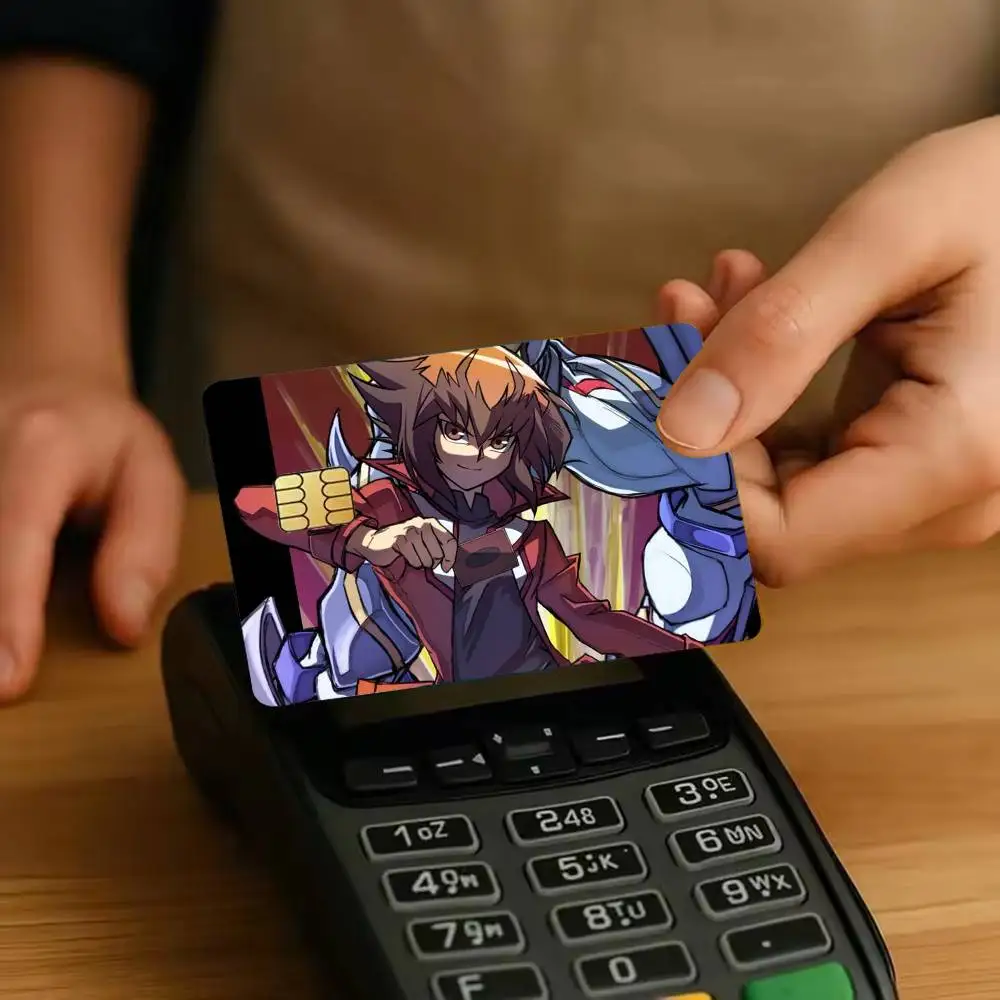 YU GI OH GX Hero Jaden Yuki Sticker Film Tape Skin for Credit Card Debit Card Waterproof Stickers