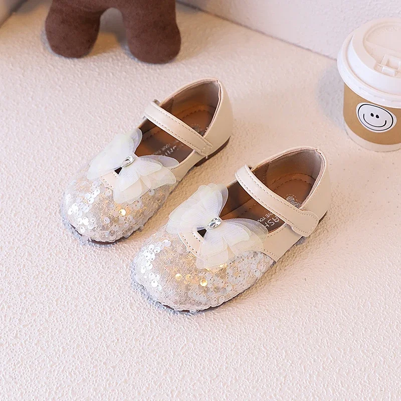 

2025 Children Leather Shoes for Girls Autumn New Fashion Korean Style Soft Bottom Anti-slippery Versatile Princess Dress Shoes