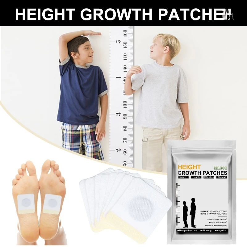 Grow Taller Foot Patch Height Growth Hormone Enhancer Plaster In Foot Bone Strength Maximizer Supplements for Adults and Teen