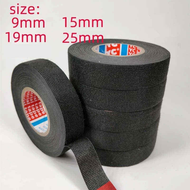 9/15/19/25/mm Electrical Insulation Heat-resistant Wiring Harness Tape  PET Bundle Flame Retardant Tape