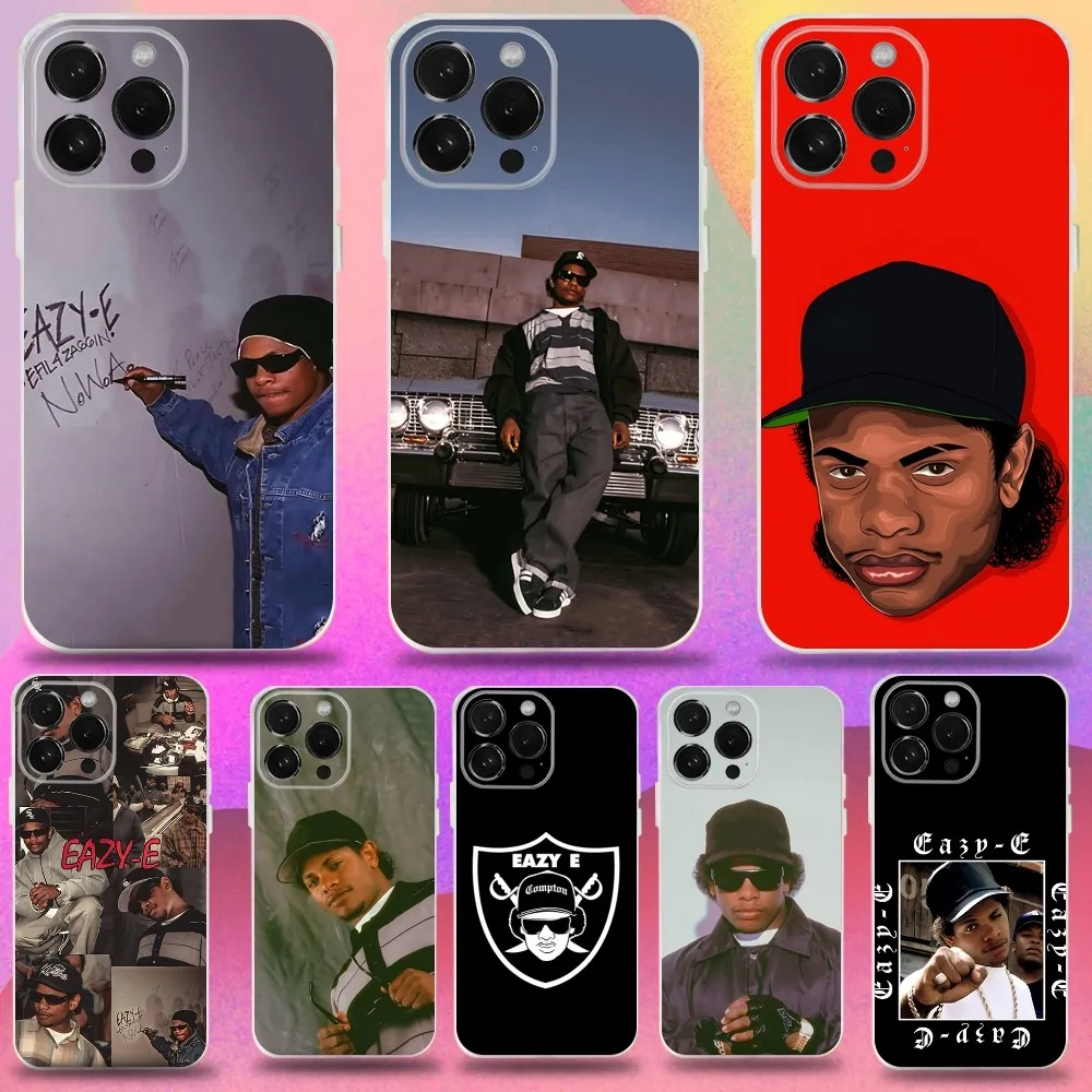 

Rapper E-Eazy E Phone Case For iPhone 16,15,14,13,12,11 Pro,Max,Plus,X,XS,XR,SE,Mini Transparent Silicone Soft
