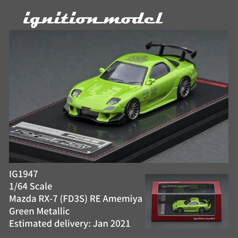 

1:64 Mazda RX-7 FD3S RE Amemiya alloy simulation model, children's collection of decorative toys, holiday gifts for children.