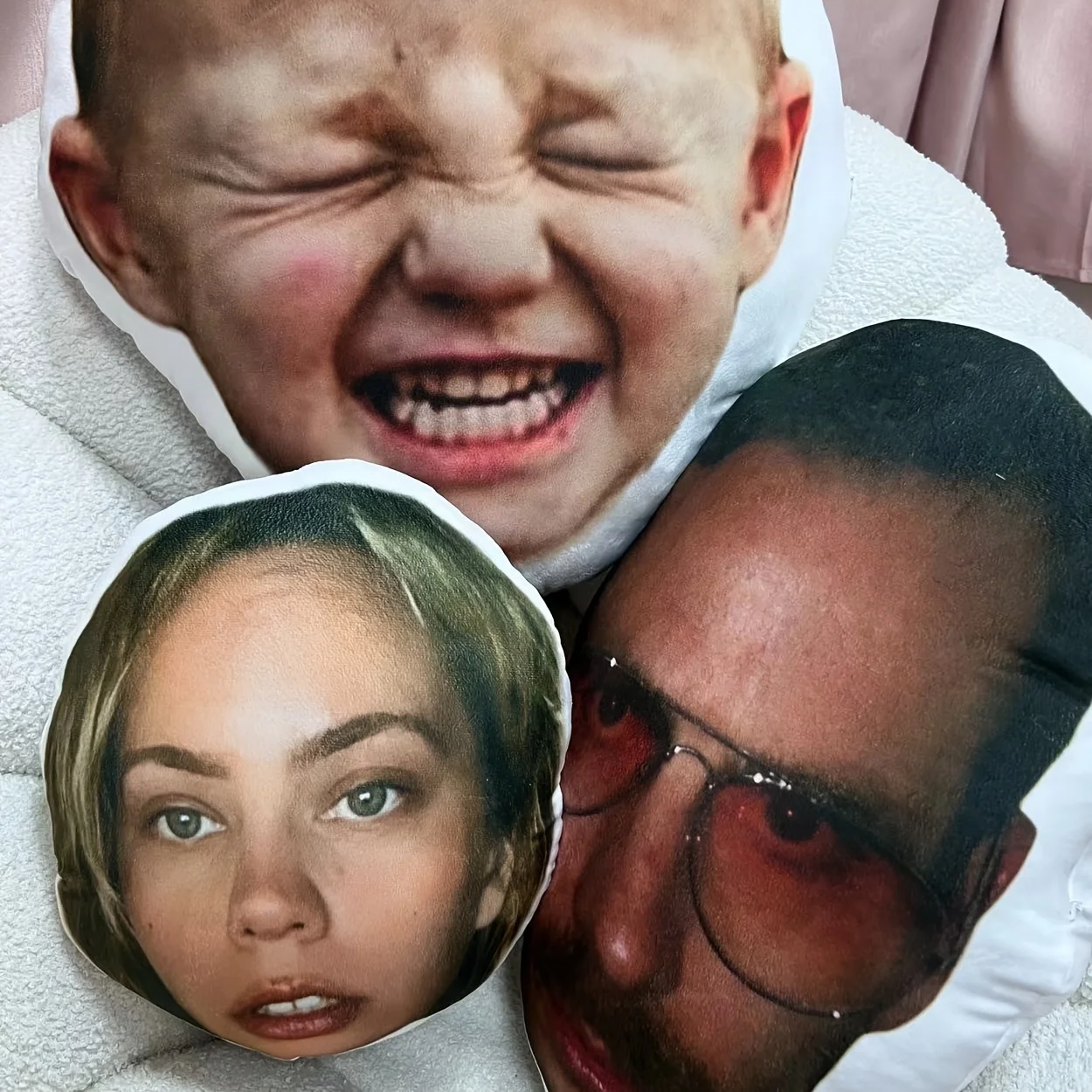 Custom Human Face Photo Pillow Personalized Face Shaped Plush Cushion 6 Sizes Optional Double Side Print Funny Gift
