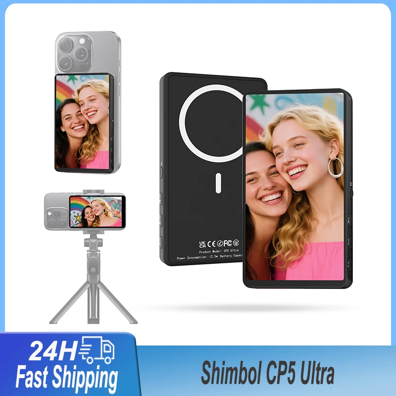 

Shimbol CP5 Ultra Vlog Selfie Monitor Screen Magnetic Phone Fits for Xiaomi iPhone 17 16 13 12 Samsung s24 s25 Android IOS