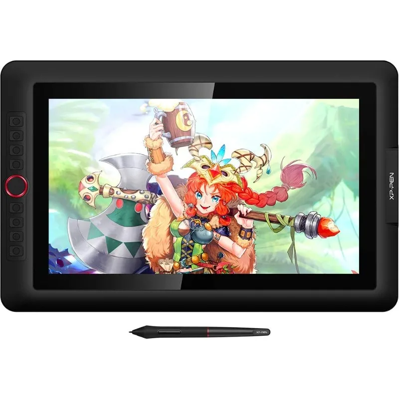 Tablet with Screen Artist 15.6 Pro Tilt Support Graphics Drawing Tablet Pen Display Full-Laminated Red Dial