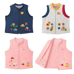 Toddler Girl Winter Clothes Spring And Autumn Boys Vest Cartoon Bear And Rabbit Good Friend Baby Vest Brother And Sister Clothes