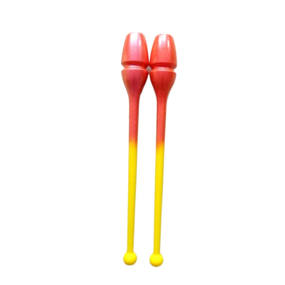 Zweifarbige Ganzgummi-Antirutsch-Gymnastikschlägel für Junior-Training, Tanzstäbe, einsteckbare Schlägel 45cm/17,7 Zoll – Detail 7