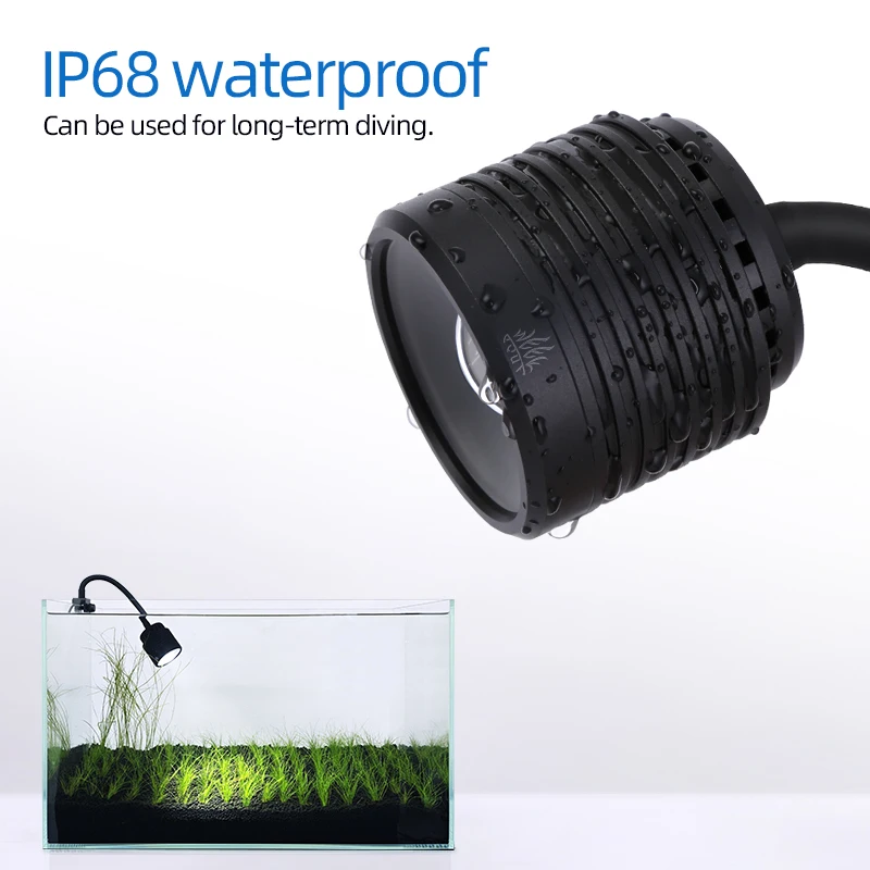 

Mini7Pro-F Светодиодные погружные прожекторы для аквариума с фокусировкой и затемнением COB 6500k 4000k 2700k IP68 Прожектор для аквариума