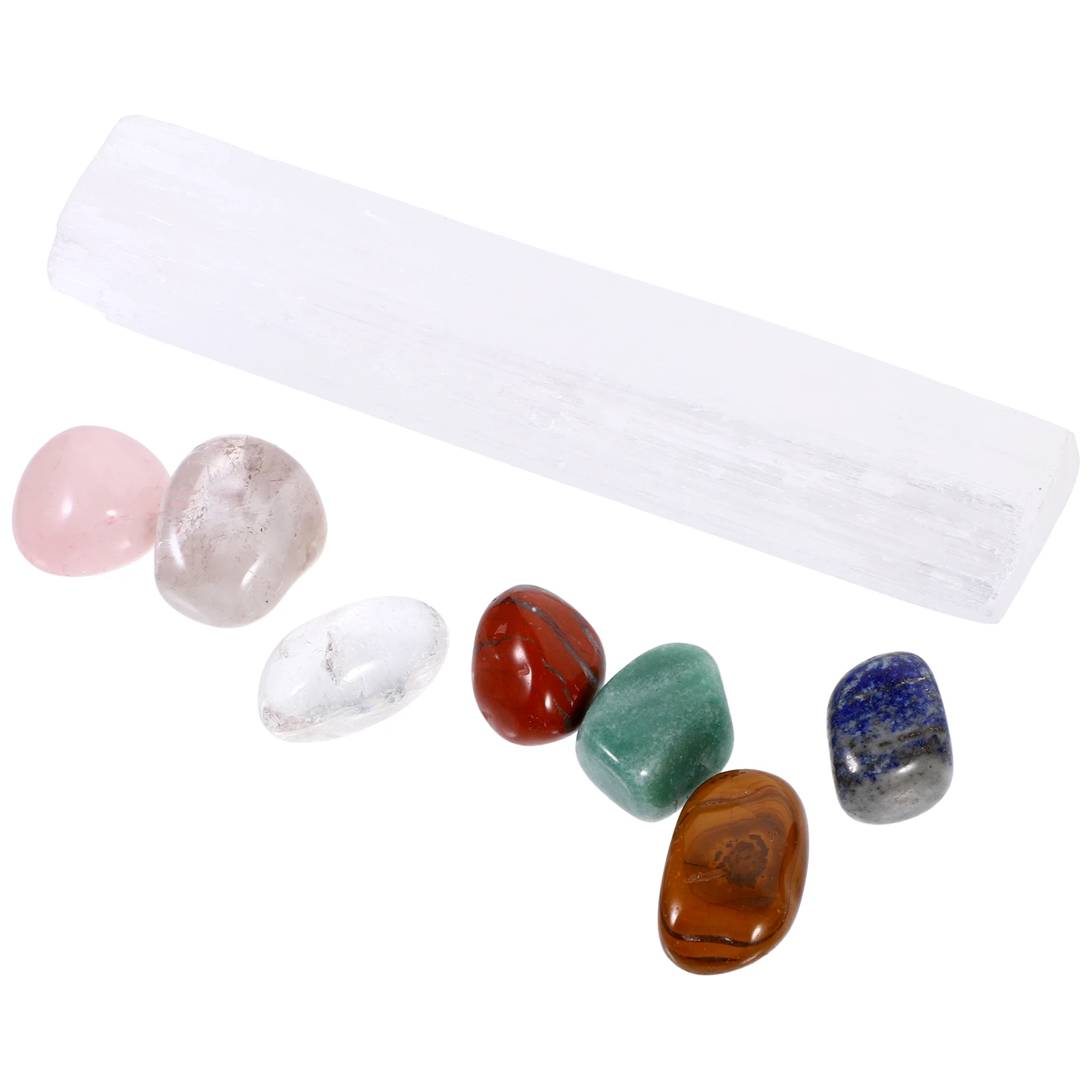 

Crystal Gem Set Massage Stones for Meditation Yoga Decorative Chakra Energy Quartz Selenite Charging Plate Household Relaxation