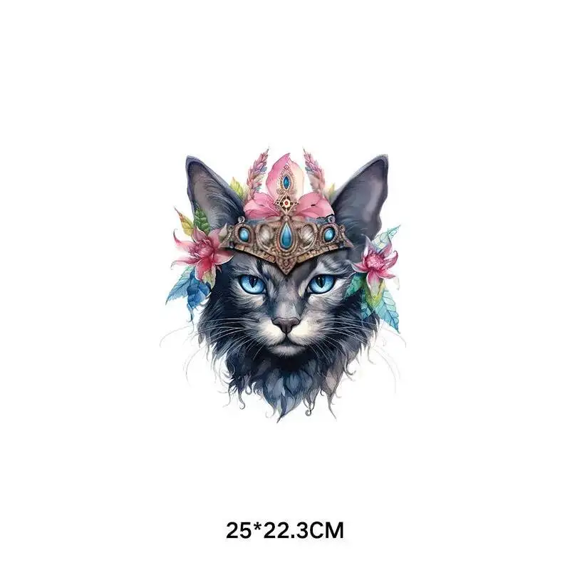 Heat Transfer Vinyl Stickers for Clothing DIY, Cartoon, Flower, Dog Combination, Thermal Press, T-shirt Applique