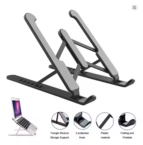 Suporte para Laptop Dobrável do Brasil, Ajustável e Portátil, Base de Suporte Ergonômica para Notebook