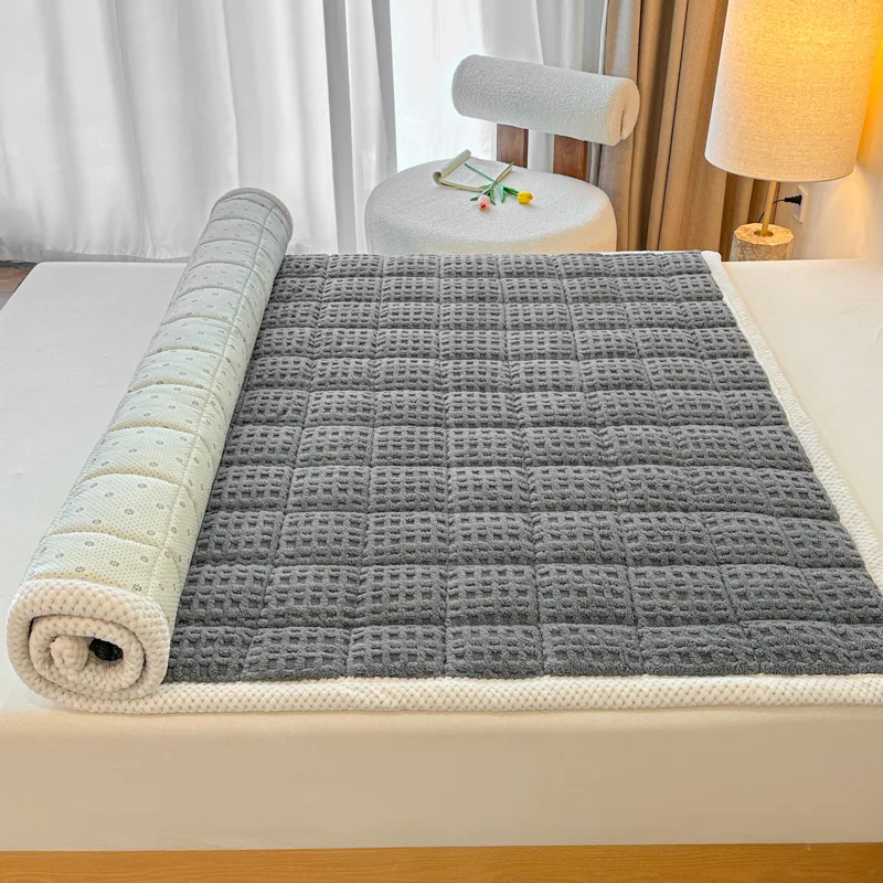 جديد تاتامي فراش الشتاء بلون رقيقة وسادة لينة تنفس عنبر غطاء مرتبة عدم الانزلاق وسادة واقية Colchas 150x200
