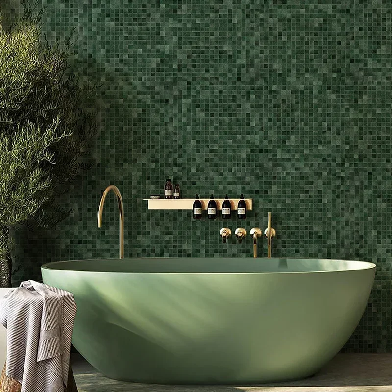 Mosaic Metal Aluminum Plastic Panel Wall Sticker Self-adhesive Peel and stick Abstract Waterproof Kitchen Bathroom Tiles Decors