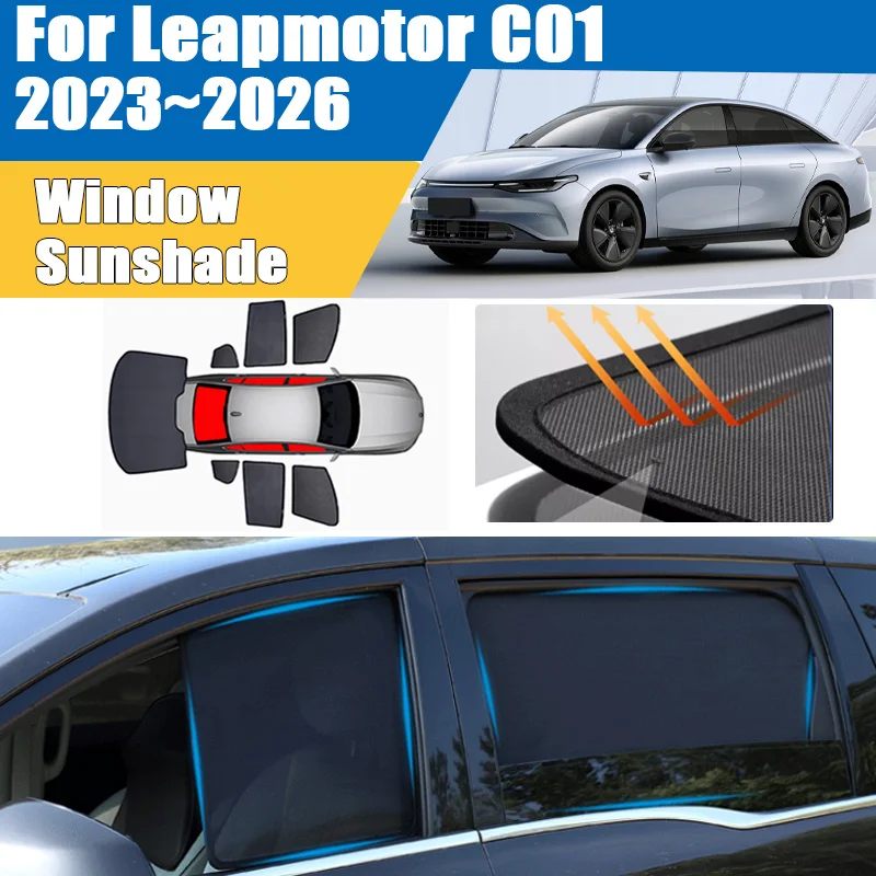 

Солнцезащитный экран для Leapmotor C01 2023-2026: сетчатый козырек, защита от УФ-лучей, конфиденциальность, шторка на лобовое стекло, автомобильные аксессуары